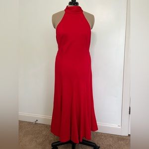 NWT Anthropologie Red Halter Dress